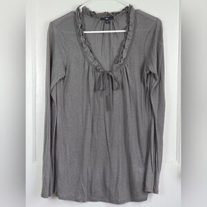 Gap Lace Trim Knit Top M